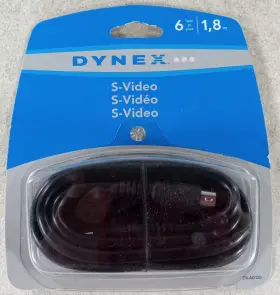 Dynex Dx-c101841 New 6ft Feet S-video Cable Dx-ad126 Sealed Dynex Dx-c101841 New 6ft Feet S-video Cable Dx-ad126 Sealed