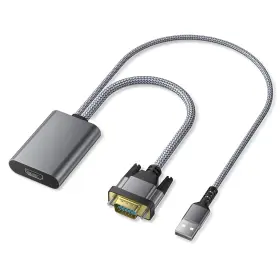 Elebase ECA/VGA/HDMI/ADAPT/GY/1P Vga To Hdmi Adapter 1080P