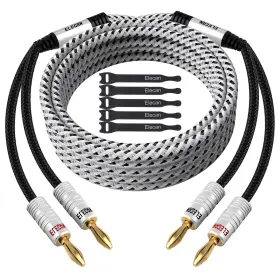 B0B1X2PZTP ELECAN Awg Speaker Cable Wire Banana Plugs