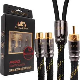 B0845M77WX ELITE AUDIO Pro Ofc Copper Rca Cable Adapter Male