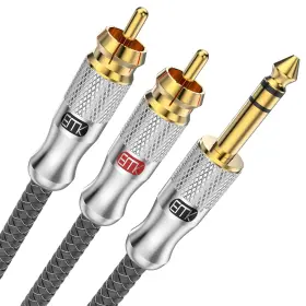 B0DDXPT1JP EMK Trs Male Dual Rca Splitter Cable Stereo Audio