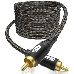 B0FB3MV25G EMK Rca Subwoofer Cable Braided Double Shielded