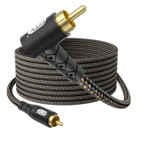 B0FB8L6Z9T EMK Rca Subwoofer Cable Braided B0FB8L6Z9T EMK Rca Subwoofer Cable Braided