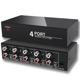 A-104 FLYROADUP Rca Audio Splitter Stereo Analog Distributor A-104 FLYROADUP Rca Audio Splitter Stereo Analog Distributor