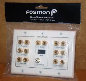 HD8006 FOSMON Theatre Wall Plate Speakers Hdmi Rca Gang