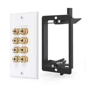HD8269FS FOSMON Quad Speaker Wall Plate Bracket Theater Wire