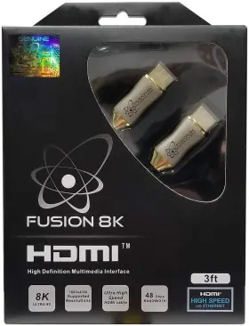 Fusion8k Fuison4k Hdmi 2.1 Cable Supports 8k 60hz And 4k 120hz 3 Feet