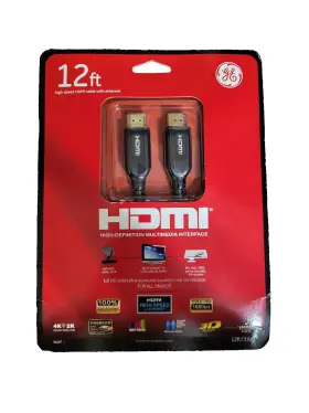 Ge 24684 Hdmi Cable By 12ft High Speed With Ethernet Isbn 30878342070