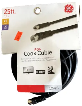 33598 GE Coaxial Cable Quad Shield Connectors Tv Sate