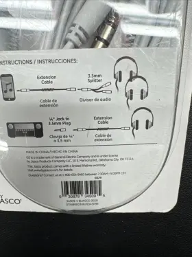 34509 GE Audio Extension Splitter Adapter Kit #3