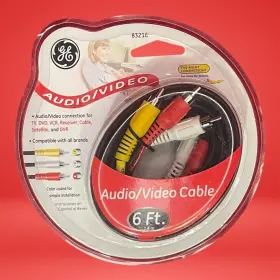 83216 GE Audio Video Cable Rca Shielded Multicolor