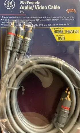 AV92668 GE Ultra Prograde Audio Video Cable Theater Dvd AV92668 GE Ultra Prograde Audio Video Cable Theater Dvd