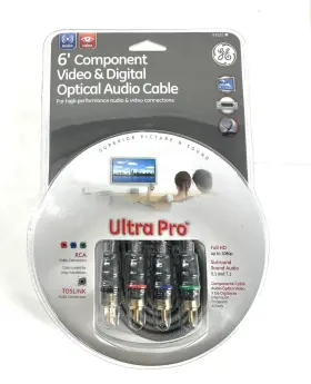 87651 GE ULTRA PRO Video Digital Optical Audio Cable Rca