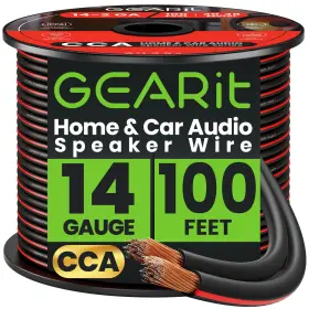 GI-SPKR-14AWG-CC-100FT GEARIT Speaker Wire Gauge Cable Car