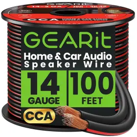 Gearit 894584494368 Speaker Wire 14 Gauge Cable 100ft For Car 100 Feet Black Gearit 894584494368 Speaker Wire 14 Gauge Cable 100ft For Car 100 Feet Black