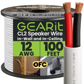 Gearit B01n095brw 12/2 100ft Cl2 In-wall Speaker Wire Cable 12awg Oxygen-free Copper Gearit B01n095brw 12/2 100ft Cl2 In-wall Speaker Wire Cable 12awg Oxygen-free Copper