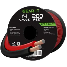 Gearit Gi-prim-14g2c-cca-200f 14 Gauge Wire 200ft - Black/red Gpt Automotive 200 Feet Blackred