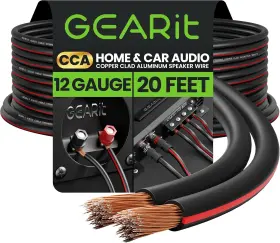 Gearit Tfqf-168 12awg Speaker Wire Pro Series 12 Gauge 20 Feet - Black Gearit Tfqf-168 12awg Speaker Wire Pro Series 12 Gauge 20 Feet - Black