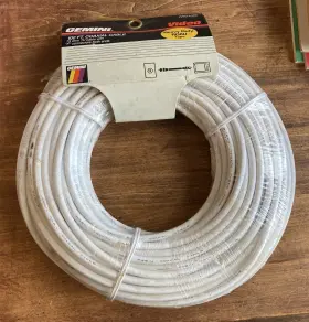 Gemini W6u100c Heavy Duty Rg6u Copper Coaxial Cable 100 Ft With F Connectors Both Ends New