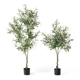 445045797707 GLITZHOME Artificial Trees Pot Set