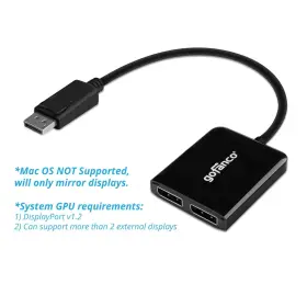 818354020458 GOFANCO Displayport Display Splitter Adapter Dp 818354020458 GOFANCO Displayport Display Splitter Adapter Dp