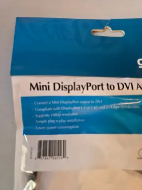 857847005169 GOFANCO Mini Displayport Dvi Adapter Thunderbolt 857847005169 GOFANCO Mini Displayport Dvi Adapter Thunderbolt