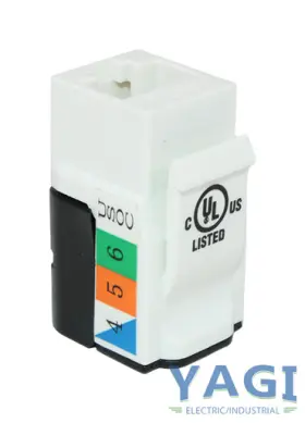 89-780WH GORILLA Ideal Keystone Voice Phone Jack