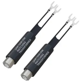 Goupchn 313025853804 Matching Transformer 2 Pack Nickel Plated 75 Ohm To 300 Uhf/vhf/fm C Goupchn 313025853804 Matching Transformer 2 Pack Nickel Plated 75 Ohm To 300 Uhf/vhf/fm C