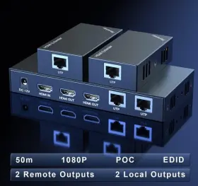 PW-HT226P2-IR GREATHTEK Hdmi Extender Splitter Ethernet Cable