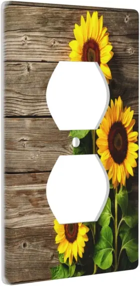 821065177168 GROAMAUP Outlet Switch Plate Autumn Sunflowers
