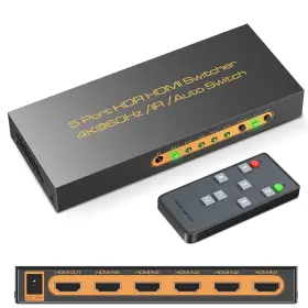 JXCHDMI0501 HAROO Hdmi Switch Splitter Ir Remote Hdr Box Hub