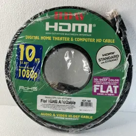 HDF10M HDAV Flat Hdmi Cable Wall