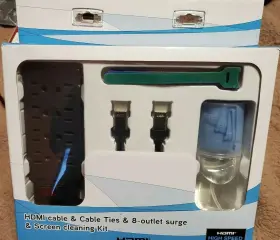 956919100550 HDMI Cable Ties Outlet Surge Screen Cleaning Kit
