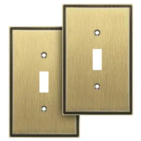 W501V-BSA-2 HENNE BERY Wall Plate Single Toggle Antique