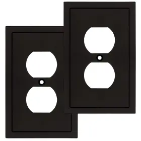 W802V-BK-2 HENNE BERY Edge Wall Plate Single Duplex