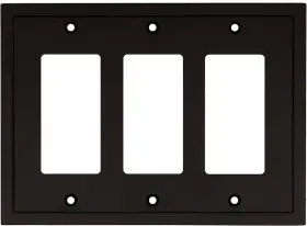 W810-BK-1 HENNE BERY Edge Wall Plate Switch Triple Decorator