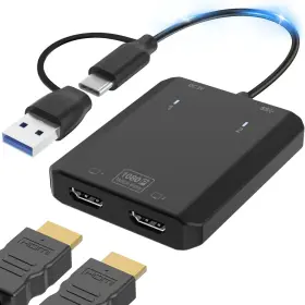 445008496494 HERFAIR-US Usb Hdmi Adapter Splitter Dual