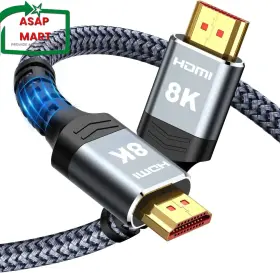 Highwings Hw-8k-1ft-001 Short 8k Hdmi Cable 1ft/0.3m 48gbps Ultra High Speed Braided Cor