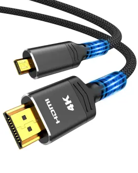 MM-WW-6FT-BL HIGHWINGS Micro Hdmi Cable Male Feet