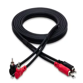 Hosa B000ajt8m2 Cra-203dj Stereo Interconnect Dual Rca To Right-angle Ground Wire