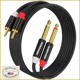 B0FH2PLKXG HOSONGIN Dual Ts Rca Cable Audio Interconnect