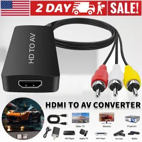 982766613338 IKAUFEN Hdmi Converter Rca Adapter Pal Ntsc
