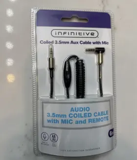 195602081479 INFINITIVE Coiled Cable Microphon Mic Remote