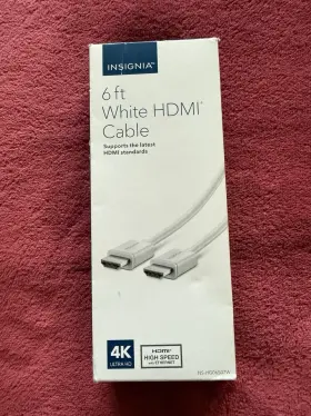 Insignia 16l15t 6ft White Hdmi Cable New In Box 4k Ultra Hd Model