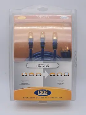 Ixos Xhv204 Video High Performance 3 Rca To Component Connector Cables New