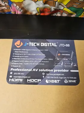JTDHDEX1X4 J-TECH DIGITAL Hdmi Extender Splitter JTDHDEX1X4 J-TECH DIGITAL Hdmi Extender Splitter