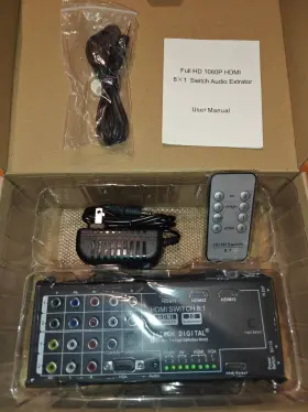 JTD08011080P J-TECH DIGITAL Hdmi Switch Audio Extractor