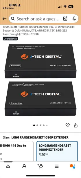 JTECH-HDT150 J-TECH DIGITAL Hdmi Extender Hdbaset Ex