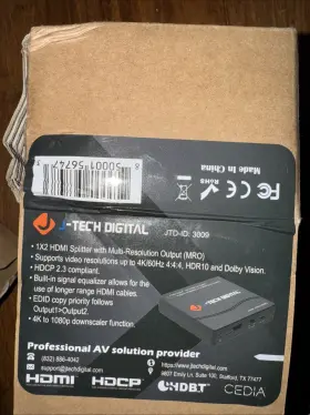 850001567473 J-TECH DIGITAL Hdmi Splitter Resolution Mro #2