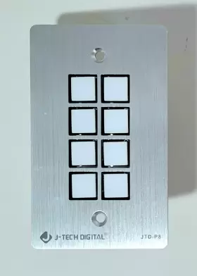 JTD-P8 J-TECH DIGITAL Control Panel Wall Plate Programmable
